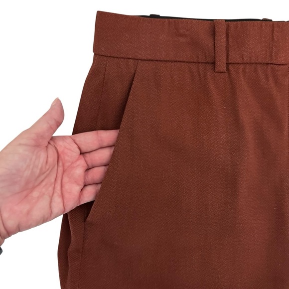 JOSEPH Trina Crepe Linen Stretch Straight Leg Ankle Pant Size FR 42 US 10 - Picture 5 of 10